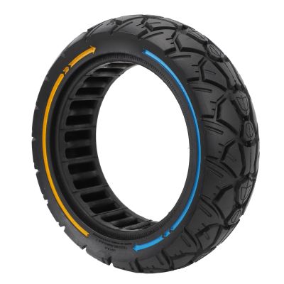 Drfeify 10x3-Inch Off-Road Solid Tires with Colored Lines for Electric Scooters