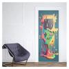 Self-Adhesive Neon Punk Game Door Sticker, Splash Ink Gamepad 3D Waterproof Mural, C, 85 x 215 cm view 1