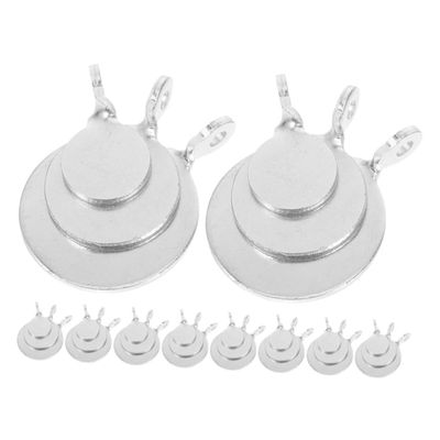 WOONEKY 24-Piece Steel Hanging Targets for Archery, Silver Manganese Steel Training Plates