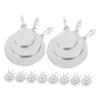 WOONEKY 24-Piece Steel Hanging Targets for Archery, Silver Manganese Steel Training Plates view 1