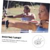 WOONEKY 24-Piece Steel Hanging Targets for Archery, Silver Manganese Steel Training Plates view 2