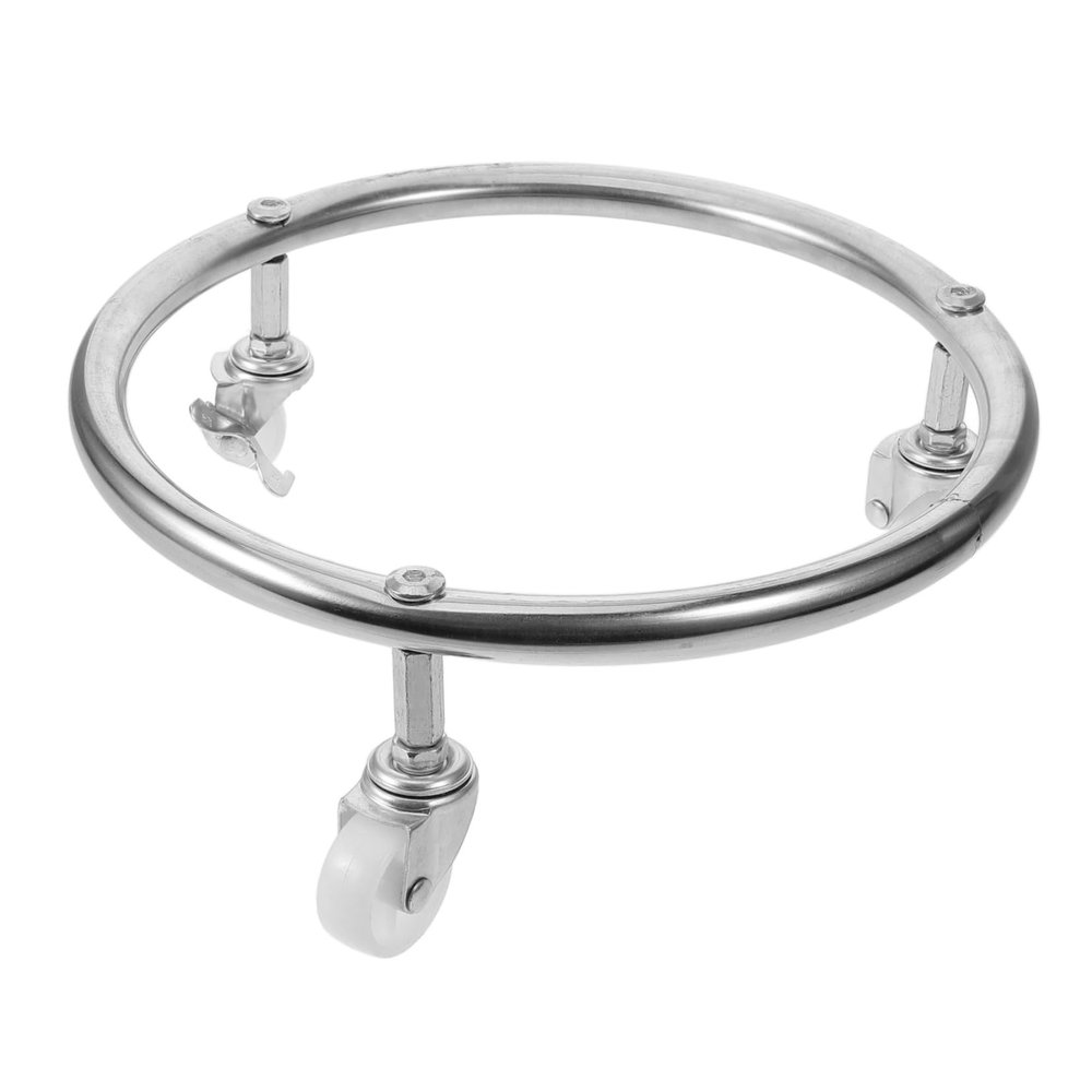 Mobestech Stainless Steel Propane Tank Holder with Wheels and Brake