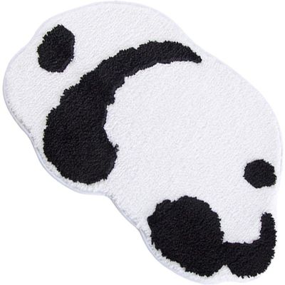 Panda Bathroom Rug, Cartoon Animal Floor Mat, Cute Irregular Absorbent Non-Slip Mat