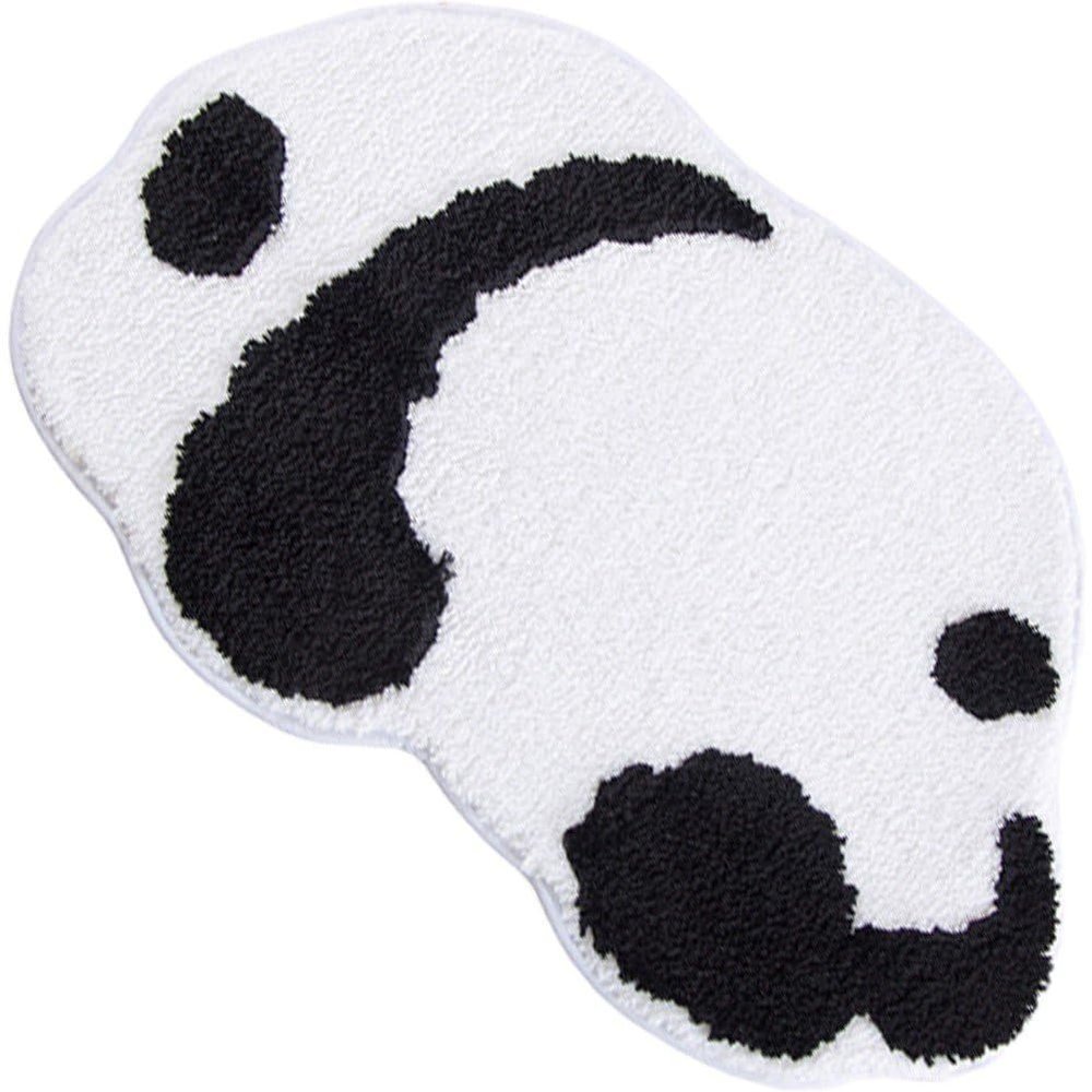 Panda Bathroom Rug, Cartoon Animal Floor Mat, Cute Irregular Absorbent Non-Slip Mat