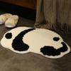 Panda Bathroom Rug, Cartoon Animal Floor Mat, Cute Irregular Absorbent Non-Slip Mat view 2