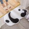 Panda Bathroom Rug, Cartoon Animal Floor Mat, Cute Irregular Absorbent Non-Slip Mat view 4