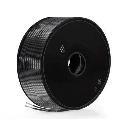 THUN-CT UL2468 16 AWG 1.3 mm PVC Flat Cable, Black, 2-Conductor, 50 m