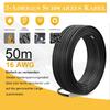 THUN-CT UL2468 16 AWG 1.3 mm PVC Flat Cable, Black, 2-Conductor, 50 m view 3