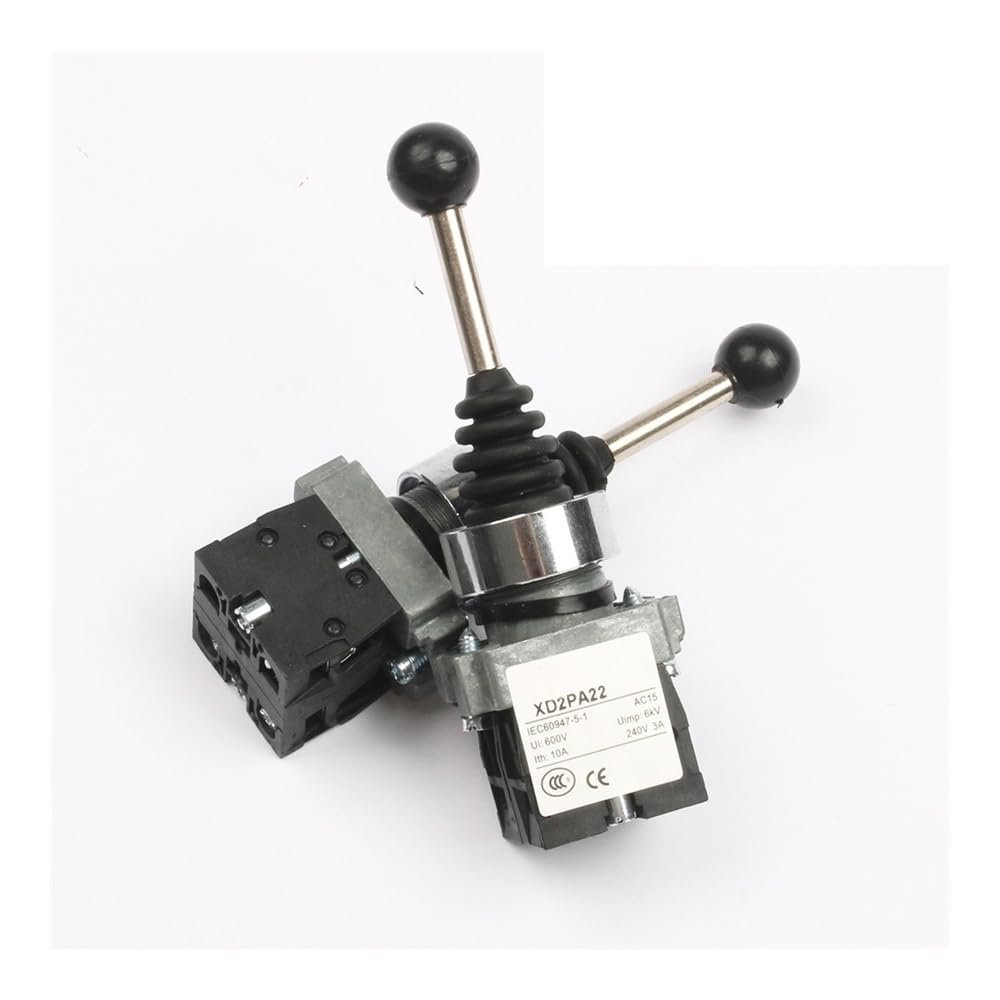 Electronic Switch, 4NO 4-Position Cross Rocker, XD2-PA14/XD2-PA24; 2NO 2-Position Joystick, XD2-PA12/XD2-PA22; Latching Rotary Reset