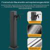 Freestanding Stainless Steel Garden Water Post with Hose Holder, Frost-Proof Faucet, 60 cm/23.6 in view 3