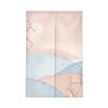 Chickwin Japanese Noren Door Curtain, Mountain River Print, Room Divider, Pink Blue, 90 x 180 cm view 1