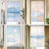 Chickwin Japanese Noren Door Curtain, Mountain River Print, Room Divider, Pink Blue, 90 x 180 cm view 2