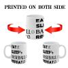 Funny "Eat Sleep Baseball Repeat" Ceramic Mug, 325 ml, White view 4
