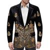 SRZYMJ Men's Hoodless Jacket, Black Denim Jacket with Fur, Winter Softshell Jacket, Oversized Hoodie, XL view 3
