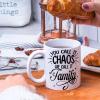 Funny Coffee Mug with “You Call It Chaos, We Call It Family” Quote, Ceramic, 325 ml view 2