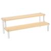 Hoement Tiered Acrylic Display Stand, Double-Tier Ladder Shelf view 1
