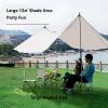 LDOZ Tarp, Portable Waterproof Outdoor Travel Shelter with Pole Protection, Gold, 4.5 × 6 m view 2