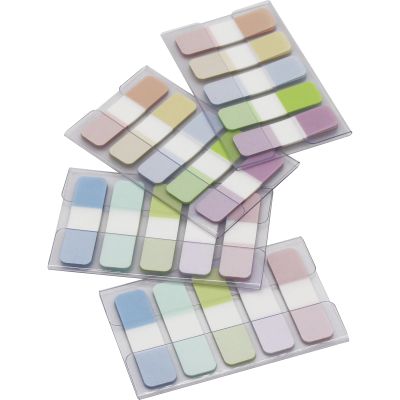 Tabs Flags in Various Colors, 1.2 x 4.4 cm Adhesive Tabs, Easy to Send, 4 Portable Dispensers, 400 Sheets Total