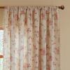ENJOYBRIDAL Pink Floral Boho Curtains, Semi-Sheer, Tassel Trim, 84 in Long, 2 Panels view 4