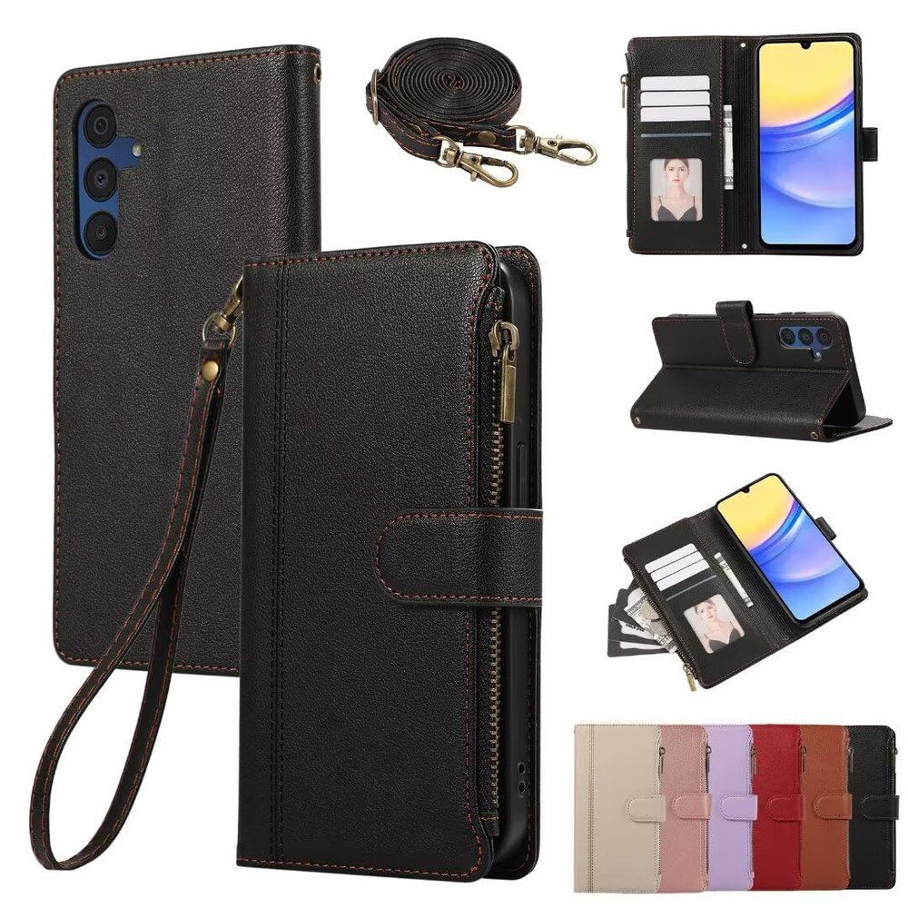 PU Leather Wallet Flip Case for Samsung Galaxy S20, Black