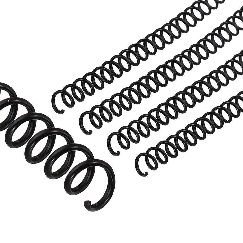 PATIKIL 8 mm (5/16 in) Plastic Spiral Binding Coils, 100 Pack, 40-Sheet Capacity, 4:1 Pitch, Black