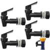 Dinntty 4-Pack Replacement Water Cooler Faucets, Black Plastic, 18 mm view 1
