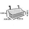 Cetfuro Over-the-Door Storage Basket with Hook Rack, White view 4