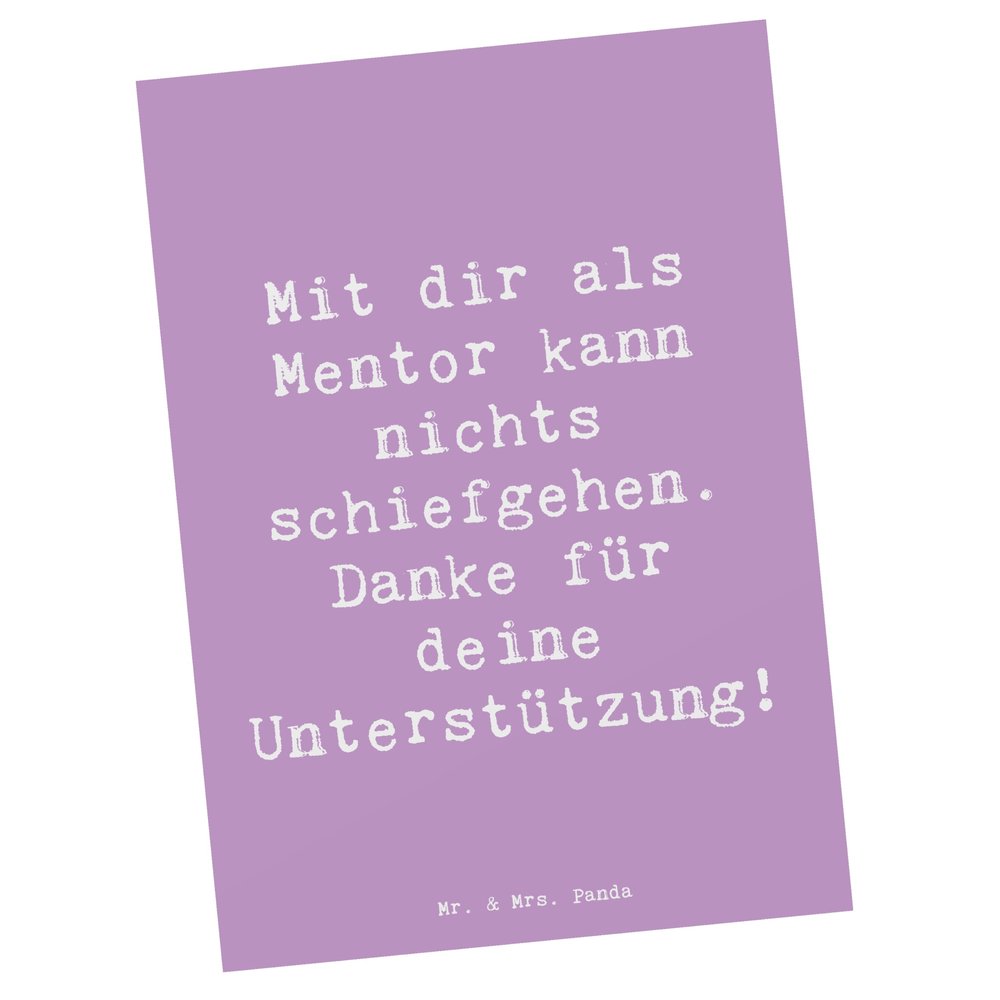 Mr. & Mrs. Panda Postcard “Best Mentor” – Thank-You Gift