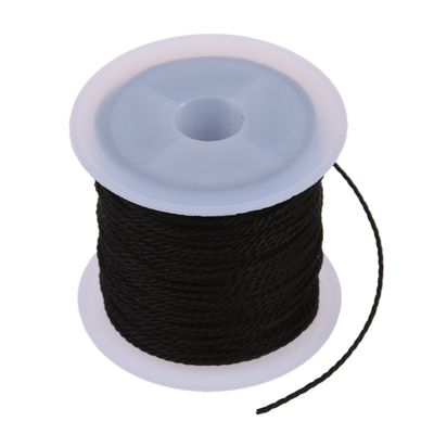 Cetfuro R Black Waxed Cotton Cord, 1 Roll