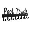 Cetfuro Pool Towel Hook Rack, 8-Hook Carbon Steel Wall Mount view 1
