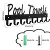 Cetfuro Pool Towel Hook Rack, 8-Hook Carbon Steel Wall Mount view 2