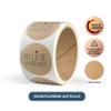 Handmade with Love Stickers, 50 Round, 4 cm, Brown view 2