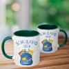 2026 First Day of School Gift Mug for Boys - Personalized Ceramic Mug with Name, Blue Backpack, Dark Green, 330 ml view 4