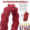 Rope Barrier Posts and Crowd-Control Ropes, Twisted Rope, 0.5–3 m, Braided Polypropylene, Orange/Black/Red/Blue/White view 3
