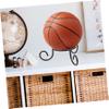 Parliky 2-Pack Stainless Steel Ball Holders, Compact Black Ball Stand for Football and Volleyball Display and Storage view 2
