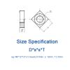 20/40-Piece Lot Square Nuts M3 M4 M5 M6, Galvanized Carbon Steel, Thin Square Block (40 pcs, M6 × 14 × 14 × 4 mm) view 3