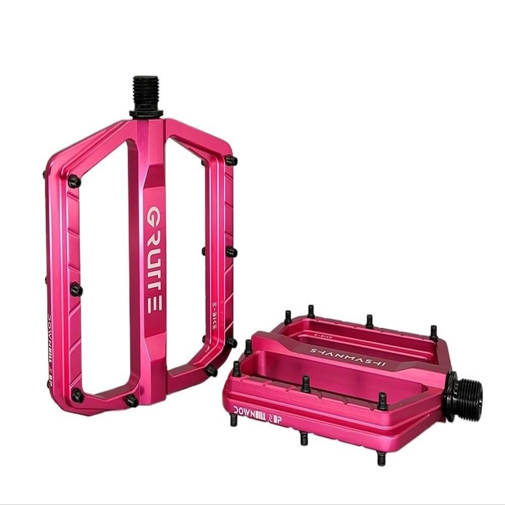 HESHUYAN Pink Aluminum Alloy Flat Bike Pedals