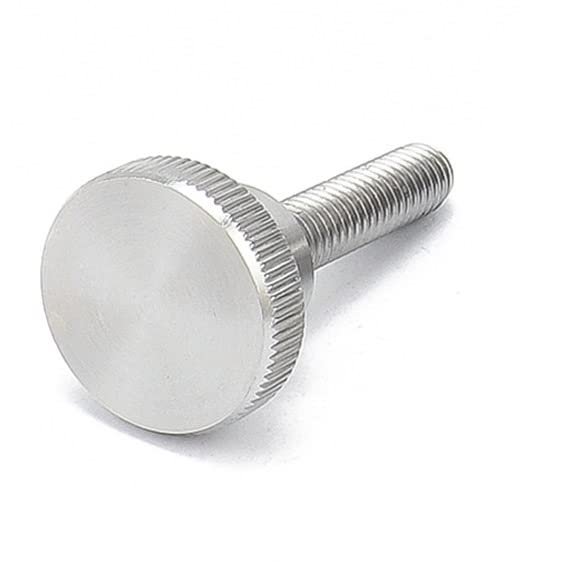10-Piece M2–M10 304 Stainless Steel Knurled-Head Thumb Screw Bolts