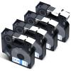 Cruxer 4-Pack Compatible with Dymo D1 45011 S0720510 A45011, Blue on Clear, 12 mm x 7 m view 1