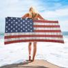 Tizhweqo Microfiber Beach Towel, American Flag, 3D Print, 80 x 160 cm, Quick-Drying Soft Beach Towel view 1