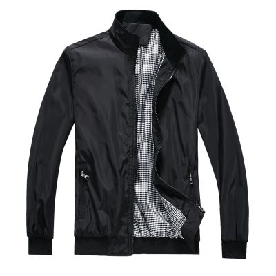 SRZYMJ Men's Black Genuine Leather Jacket, Size L