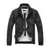 SRZYMJ Men's Black Genuine Leather Jacket, Size L view 3