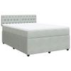 vidaXL Box Spring Bed with Mattress Light Gray 140x200 cm Velvet view 1