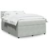 vidaXL Box Spring Bed with Mattress Light Gray 140x200 cm Velvet view 2