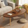 Modern Simple Small Wooden Coffee Table, Side Table for Living Room, Balcony or Bedroom (Brown, 12 view 1