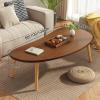Modern Simple Small Wooden Coffee Table, Side Table for Living Room, Balcony or Bedroom (Brown, 12 view 2
