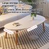 Modern Simple Small Wooden Coffee Table, Side Table for Living Room, Balcony or Bedroom (Brown, 12 view 3