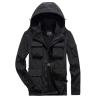 SRZYMJ Men's Hoodless Fleece Jacket, 4XL, Oversized, Black view 1