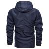 SRZYMJ Men's Windbreaker Winter Jacket, Hoodless, Blue, Size L view 3