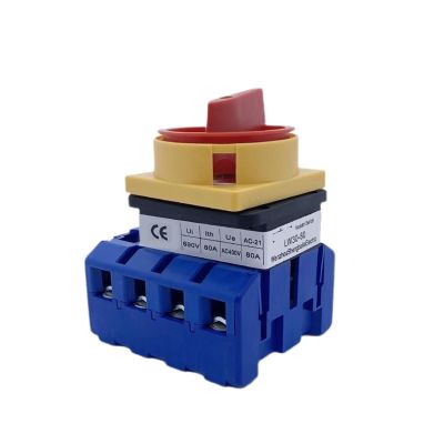 BYLSAGWHT 80A Load Disconnect Isolator Switch LW30-80/4P, Three-Phase Four-Wire